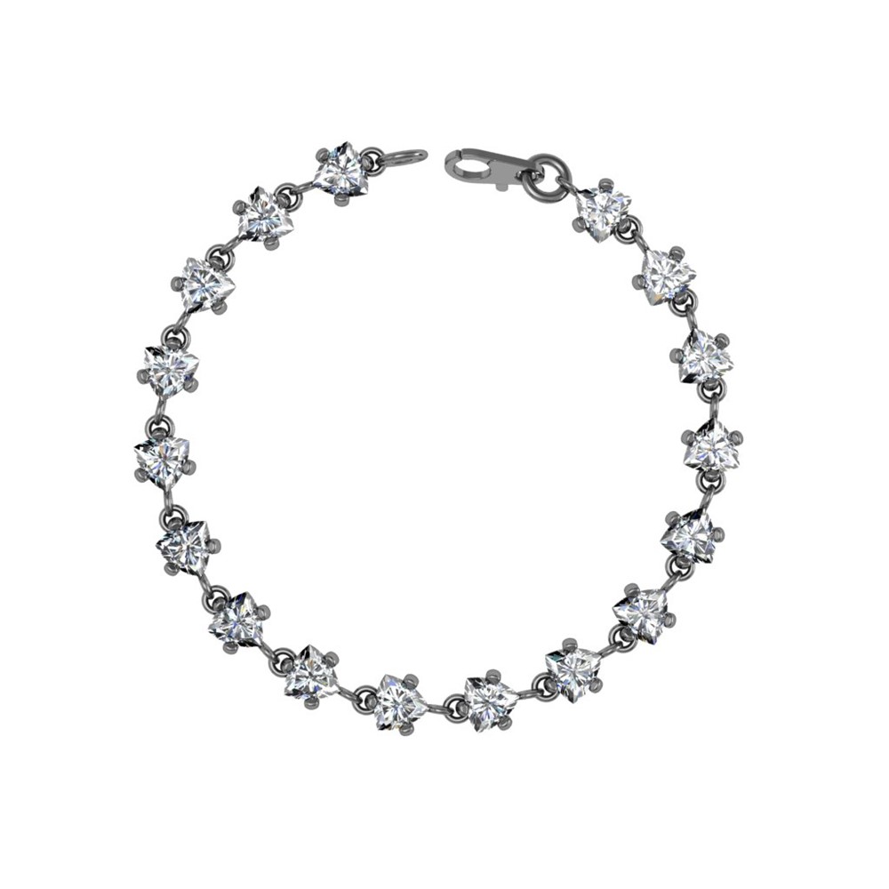 Браслет из серебра р.18 ПРИВОЛЖСКИЙ ЮВЕЛИР 633140-FA11, фианит