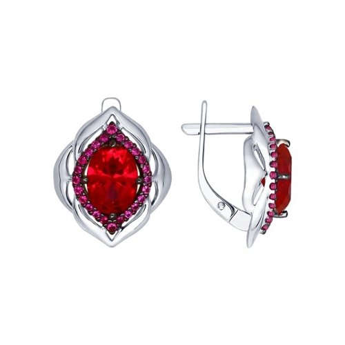 

Серьги из серебра SOKOLOV 84020029, корунд, 84020029