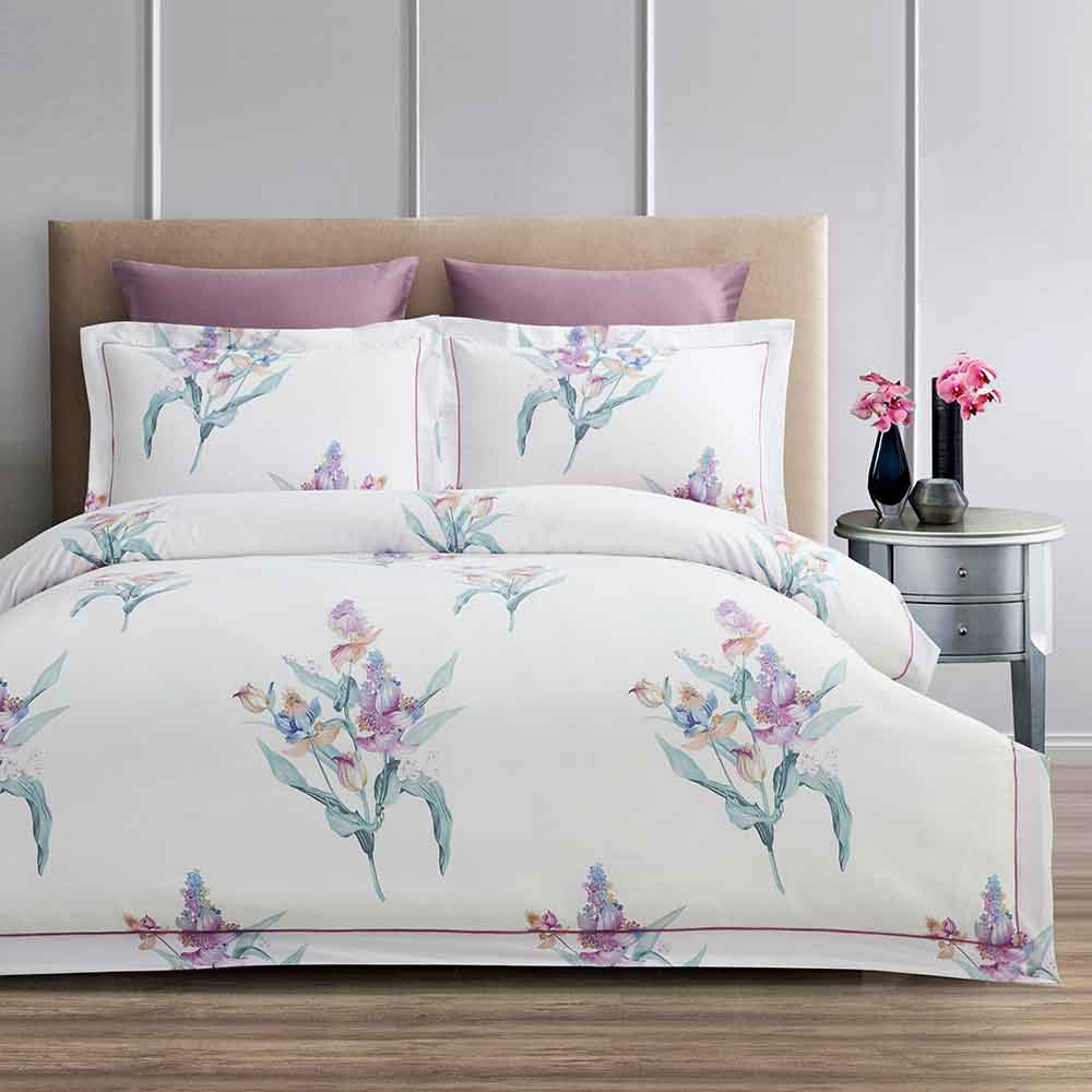 

Постельное Белье Arya Exclusive 2 Сп. 200X220 Calantha Белый, Сиреневый