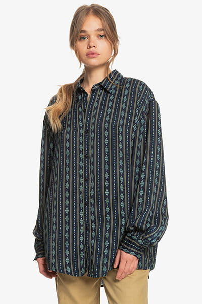 

Рубашка женская Quiksilver EQWWT03063 синяя XL, EQWWT03063