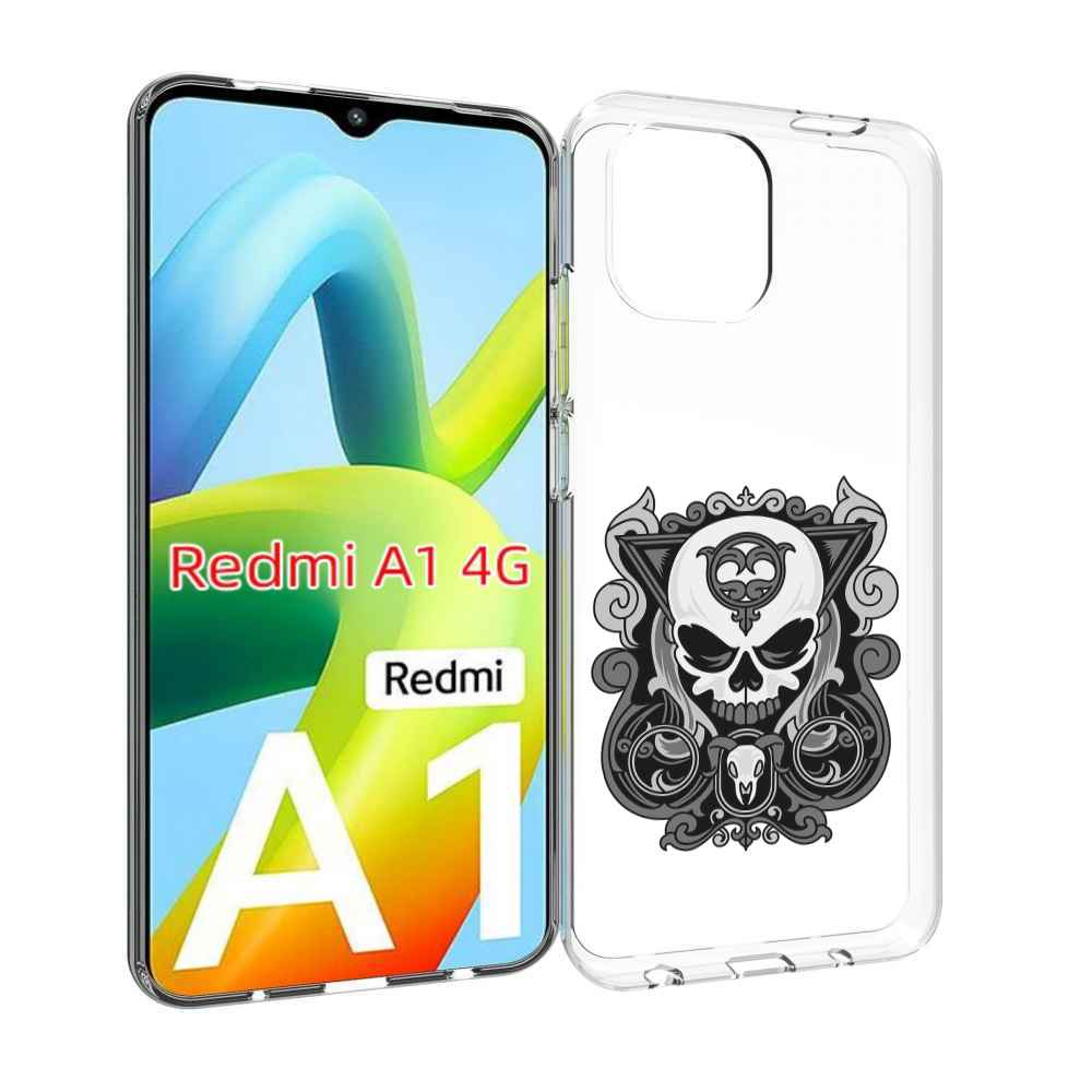 

Чехол Mypads Орнамент-На-Черепе Для Xiaomi Redmi A1, Прозрачный, Tocco