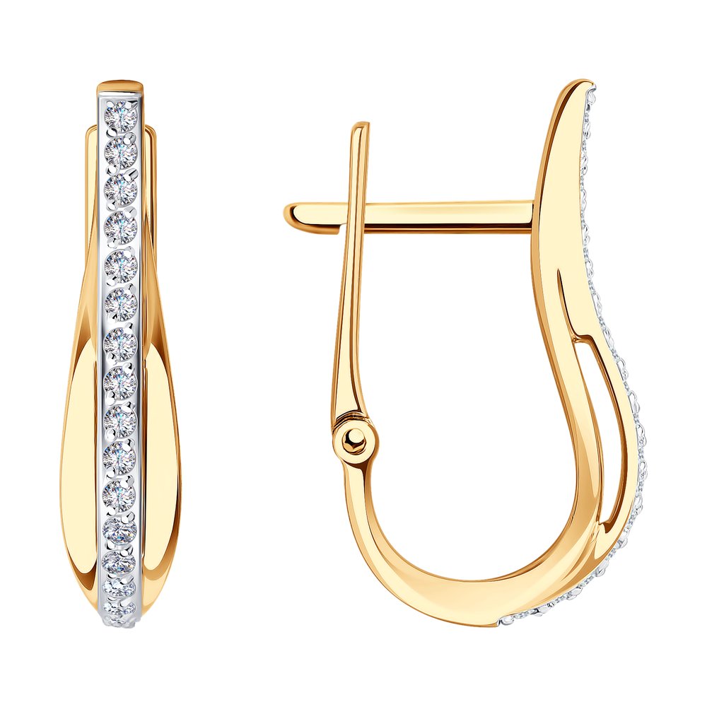 

Серьги из красного золота SOKOLOV 029052, фианит, 029052