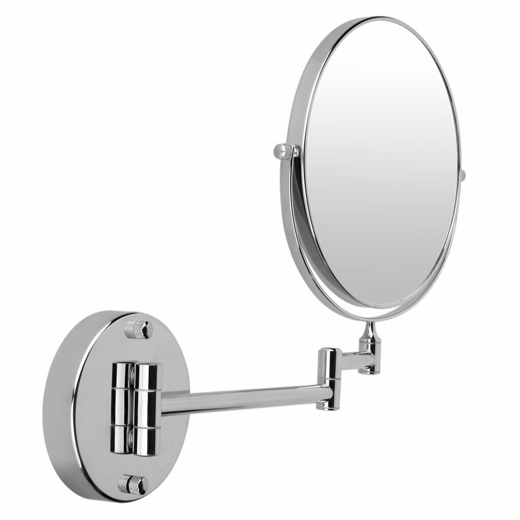 зеркало с держателем круглое металлик frap f6108 Зеркало с держателем настен, кругл, металлик, Frap, F6108