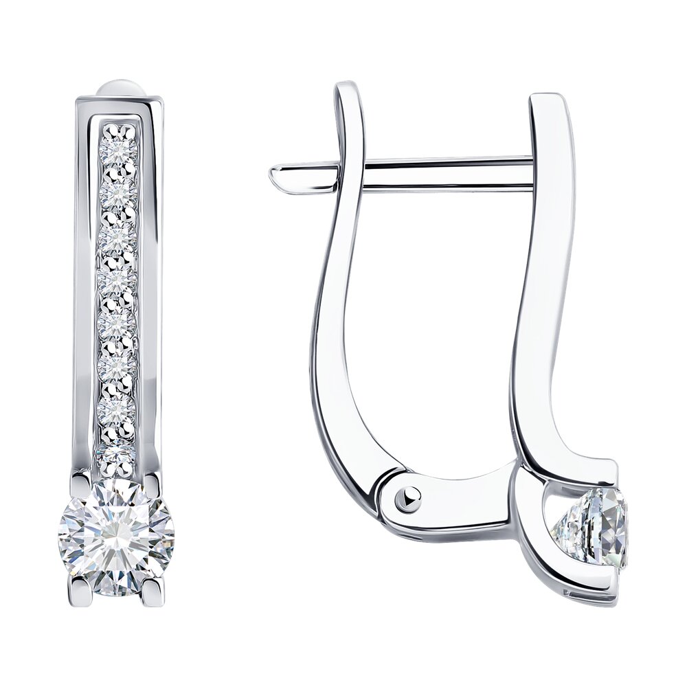 

Серьги из белого золота Diamant 52-220-02474-1, бриллиант, 52-220-02474-1