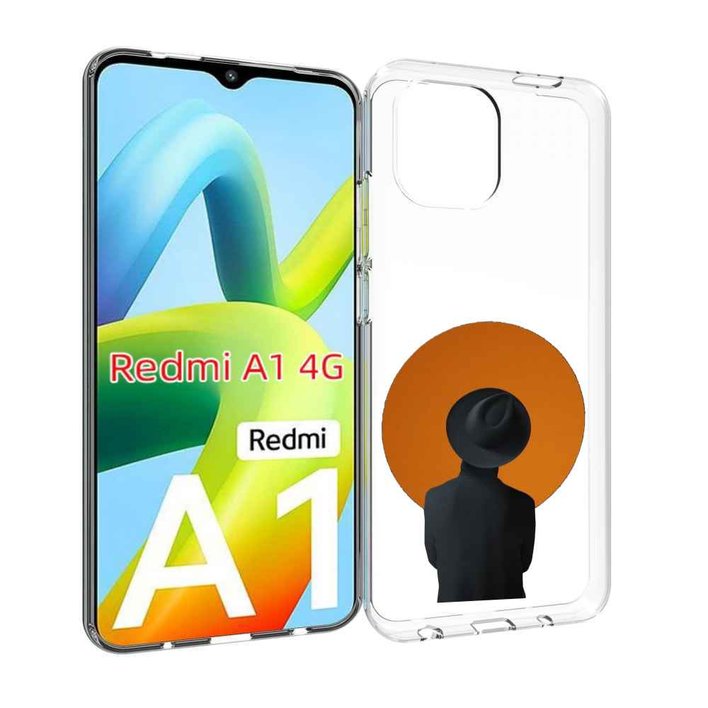 фото Чехол mypads парень в шляпе в оранжевом кружке для xiaomi redmi a1