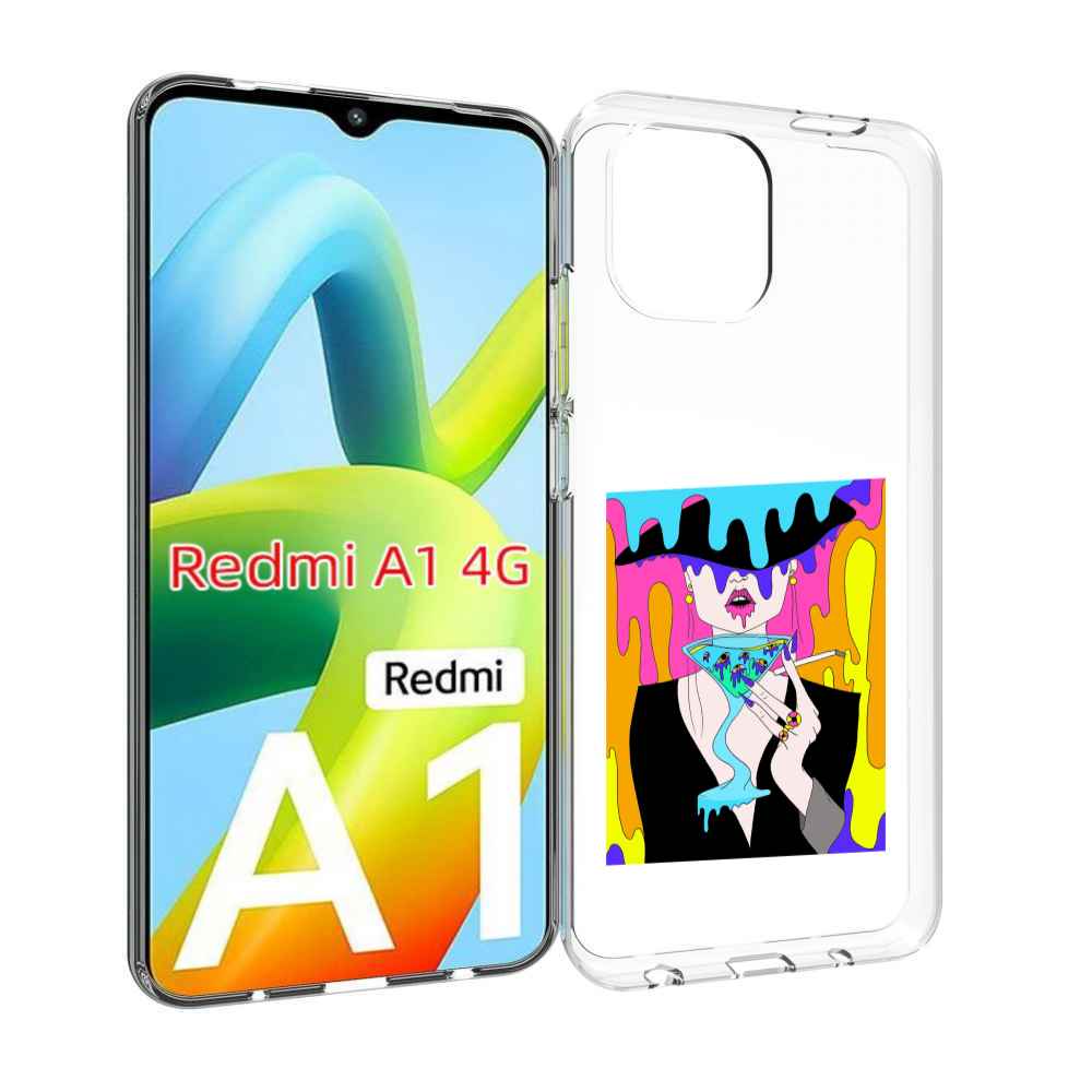 

Чехол Mypads Плавленая Девушка Акварель Женский Для Xiaomi Redmi A1, Прозрачный, Tocco