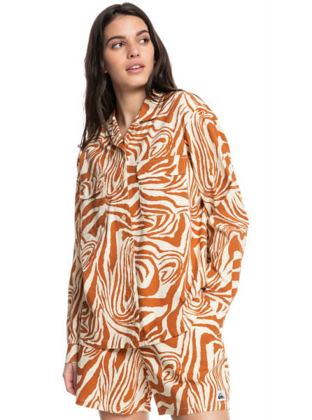 

Рубашка женская Quiksilver EQWWT03075 оранжевая L, EQWWT03075