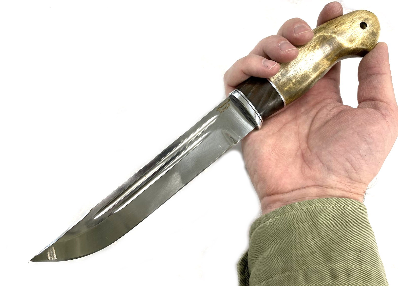Нож МП Засапожный 95Х18, карельская береза, венге