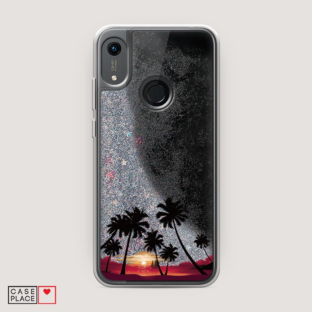 

Чехол Awog на Huawei Y6s "Закат и пальмы", Разноцветный, 611591-1