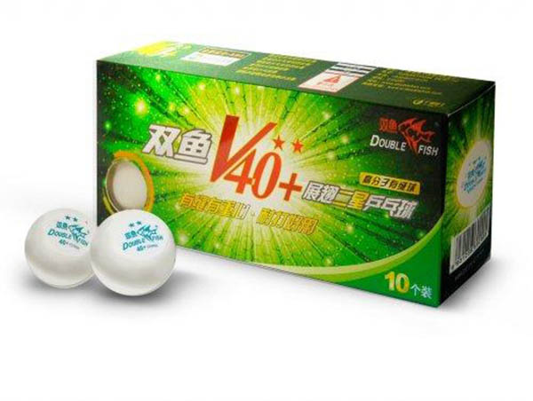 Мячи для настольного тенниса Double Fish V211F 40+, 2*, 10 шт.