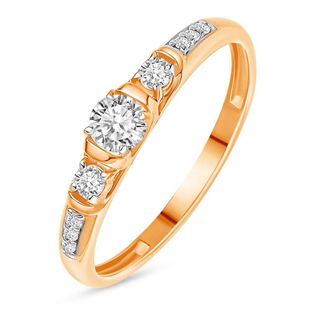 

Кольцо из золота р. , 585Gold 301011972, фианит, 301011972
