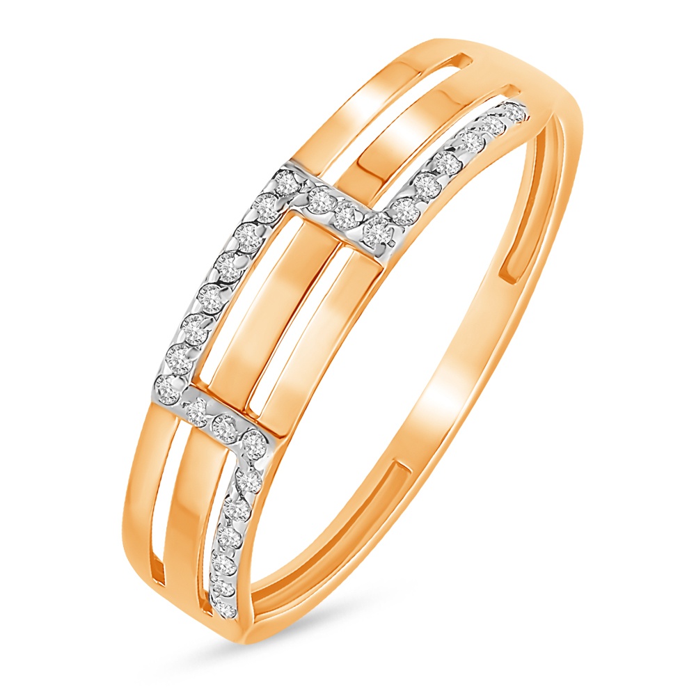 

Кольцо из красного золота, р. , 585Gold 301011974, фианит, 301011974