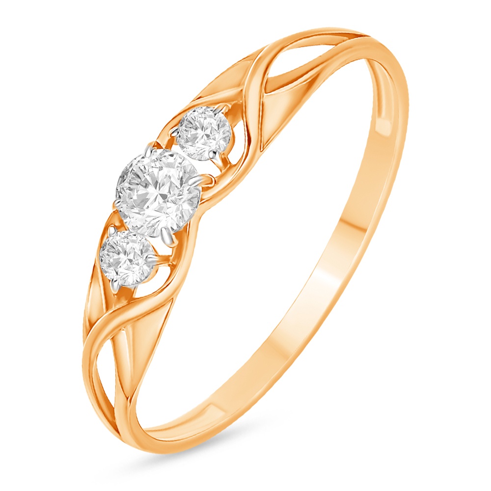 

Кольцо из золота р.  585Gold 301011995, фианит, 301011995