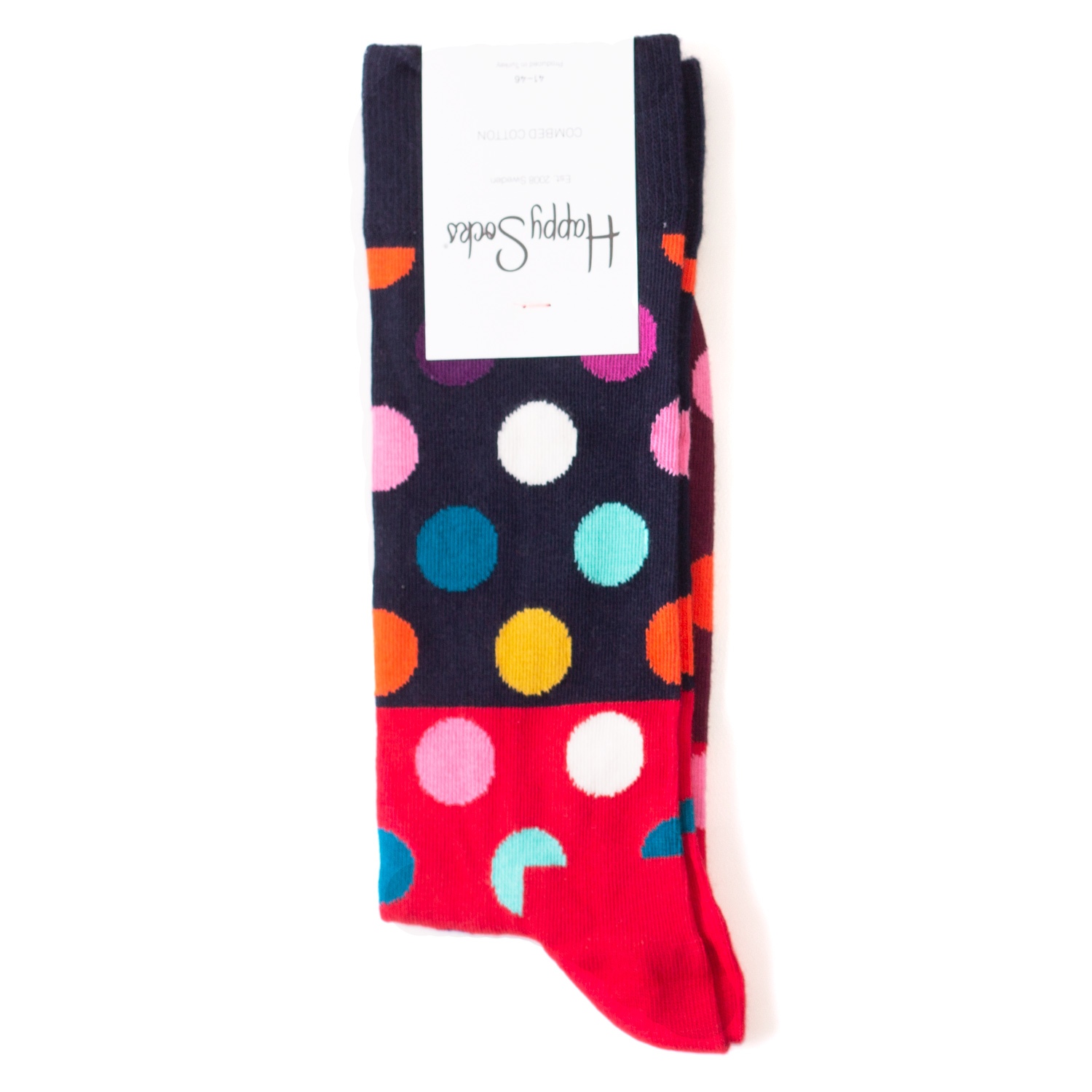 фото Носки унисекс happy socks big dot разноцветные 41-46