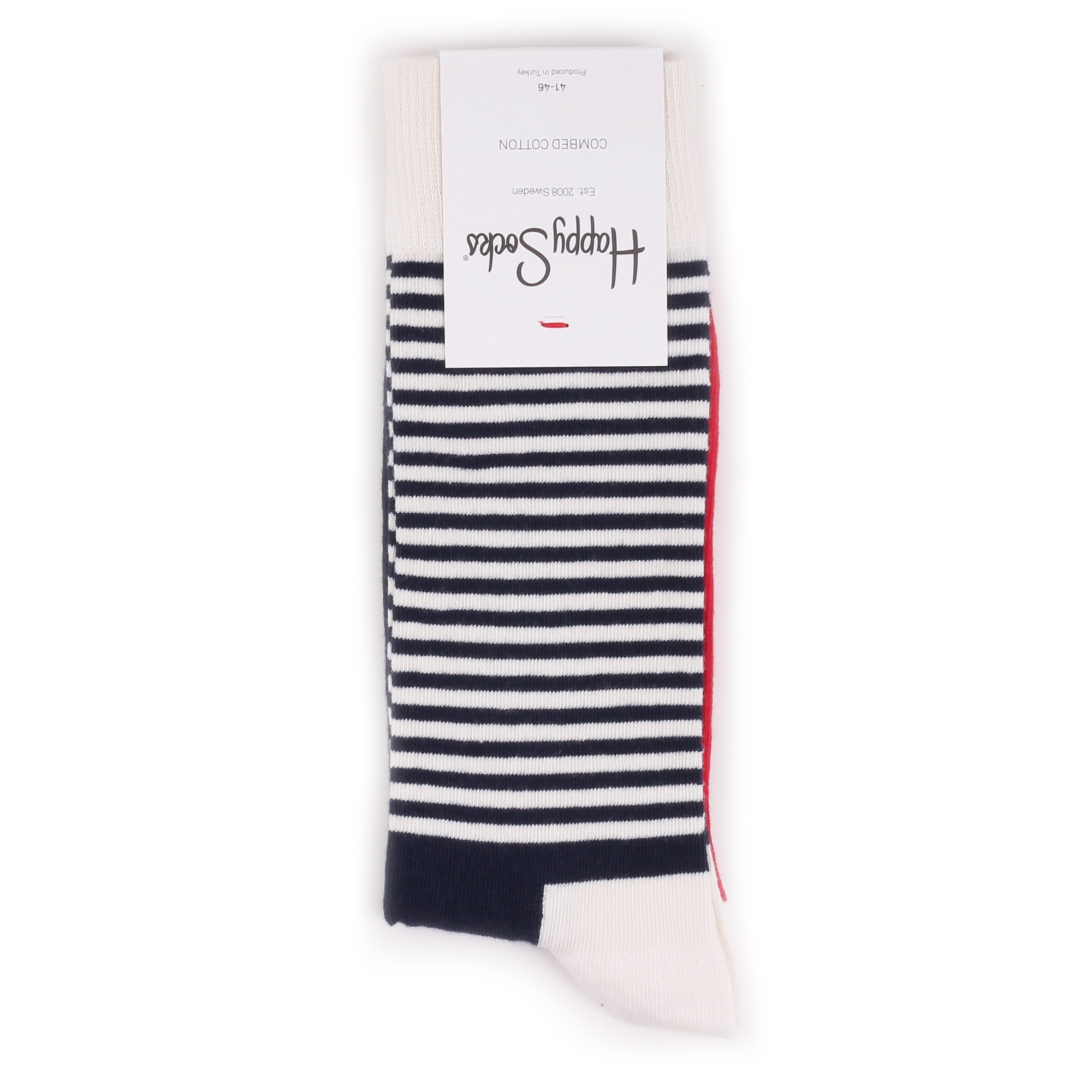 фото Носки унисекс happy socks half stripe синий 41-46