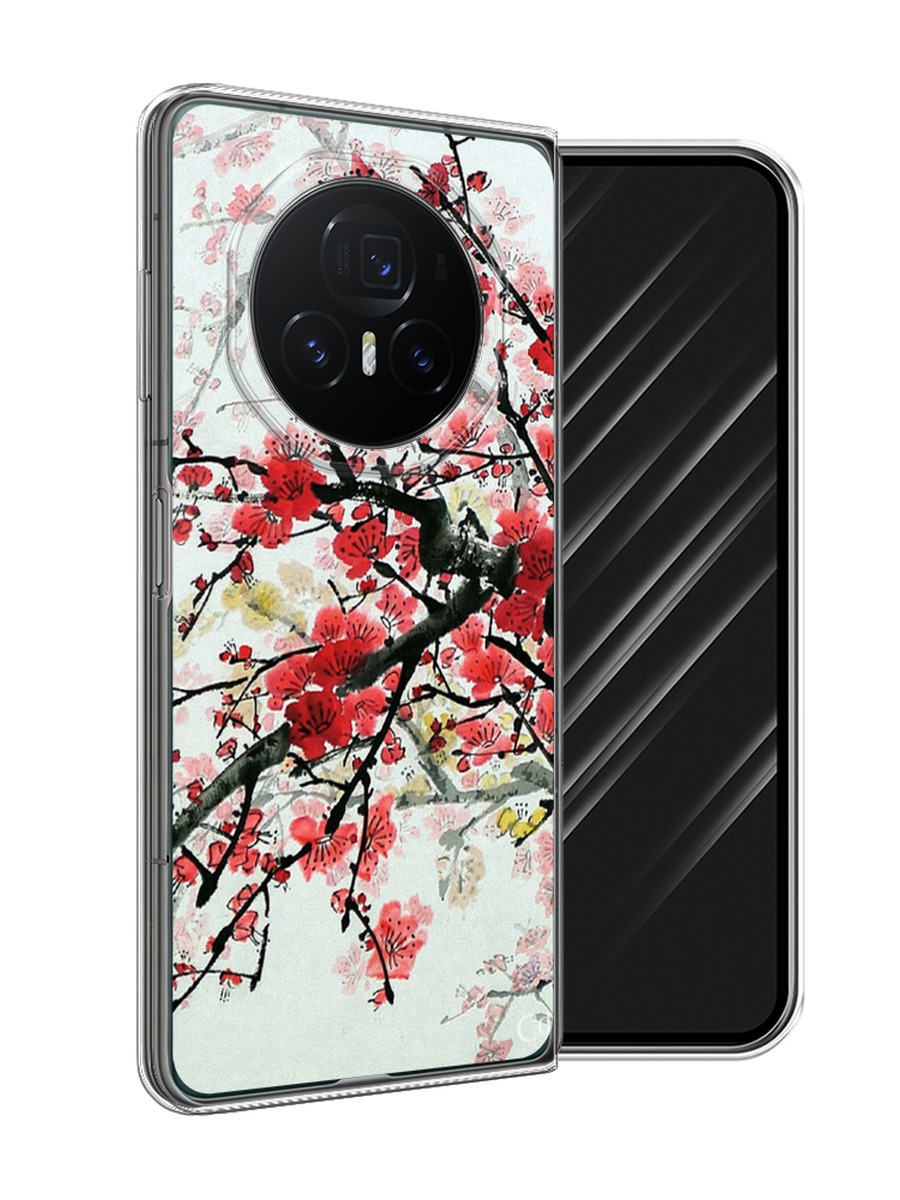 

Чехол Awog на Honor Magic V3 "Сакура", Розовый;черный, 6125050-1