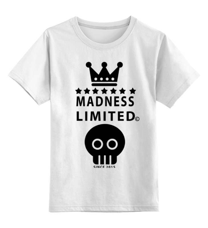 

Детская футболка классическая Printio Madness, р. 104, Белый, 0000000683868