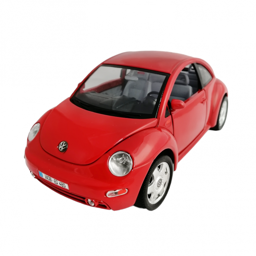 Коллекционная металлическая модель автомобиля Bburago Volkswagen New Beetle 3342 red