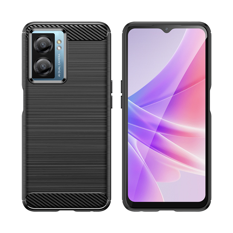 

Чехол-бампер MyPads Carbon из силикона для Oppo A57s, Oppo A57 4G 2022, Oppo A77 4G 202, Черный, Carbon