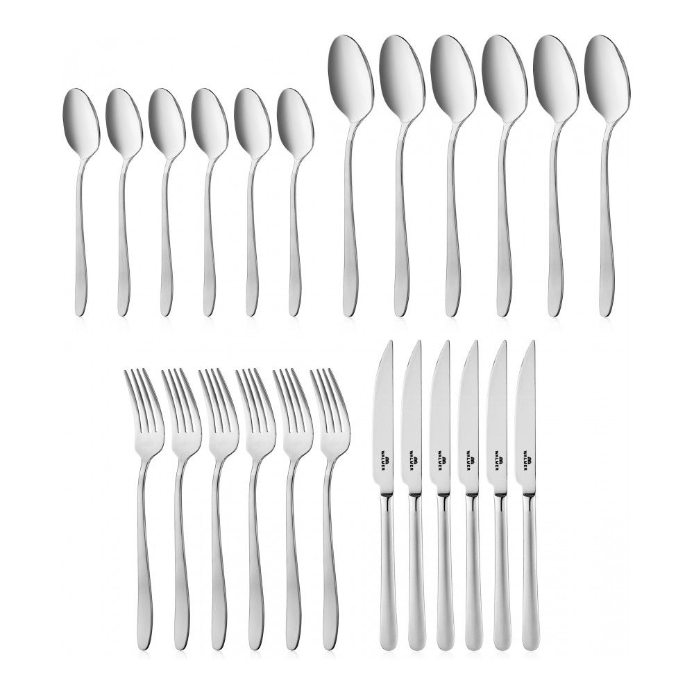 

Набор столовых приборов Walmer Royal 24 предмета W14232423SET хром, Royal