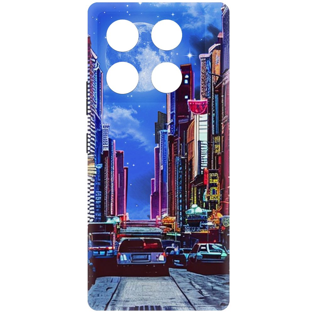 

Чехол-накладка Krutoff Soft Case Ночной город для INFINIX GT 20 Pro черный