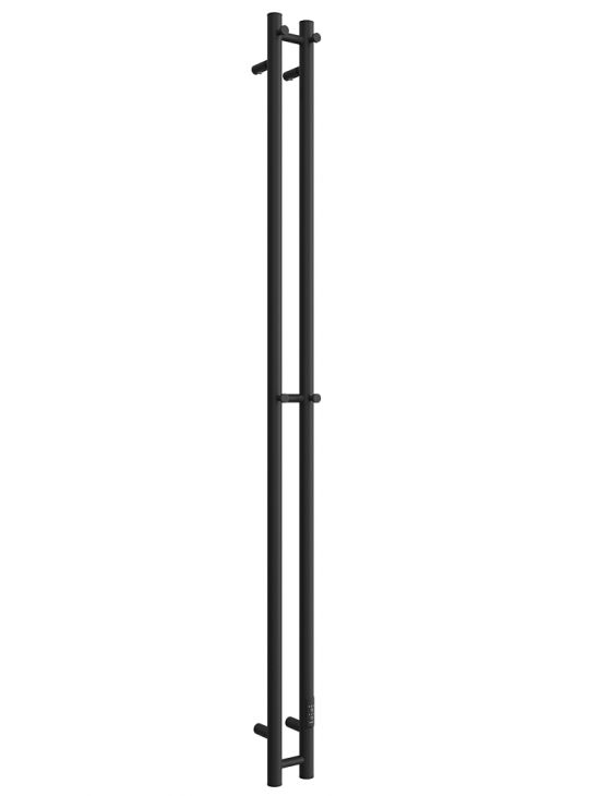 Полотенцесушитель ДВИН X-2 neo 120/8 электрический чёрный матовый полка для ванной прямая 4 крючка 33×12 5×21 см белый