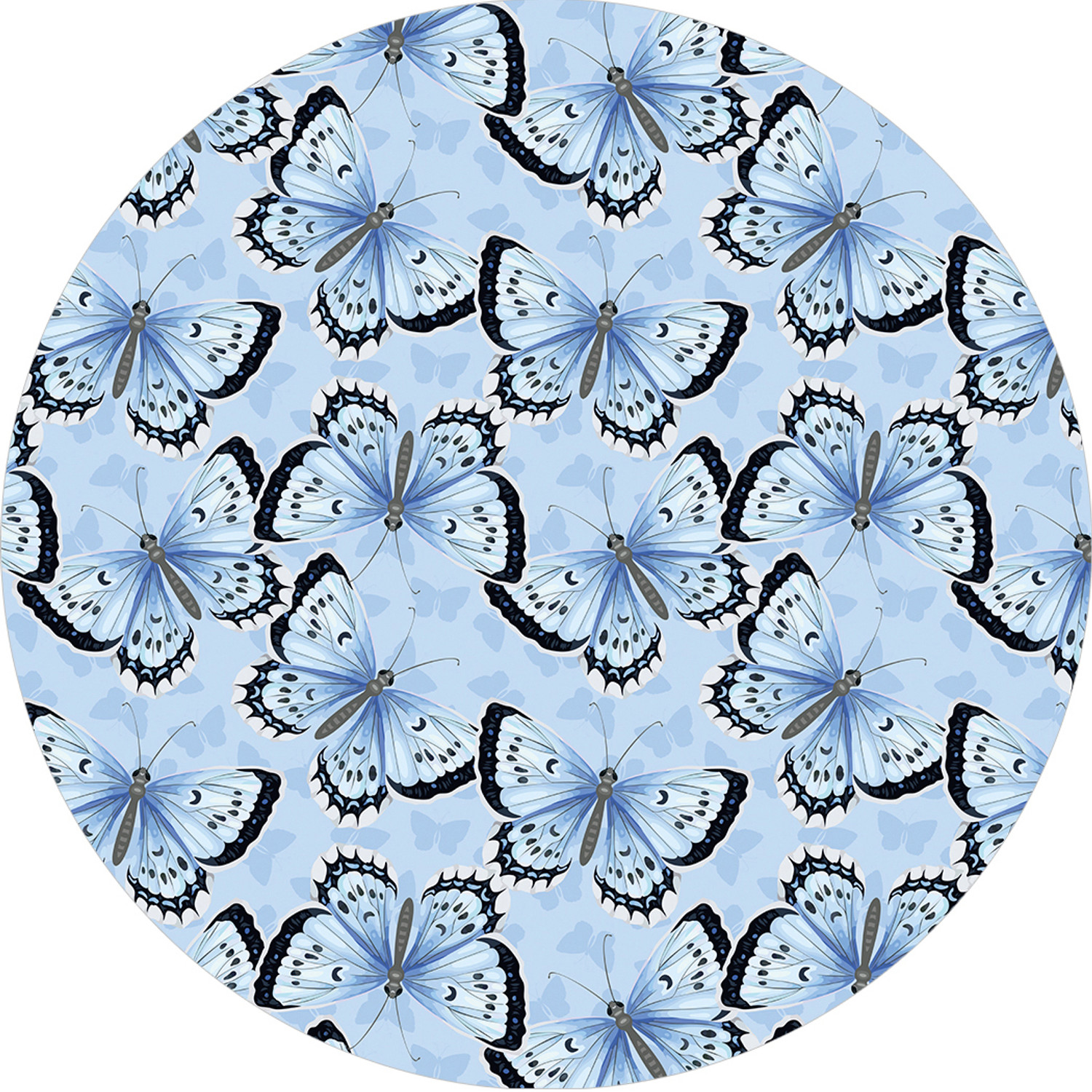 Парео женское JoyArty Бабочки голубое, 150x150 см