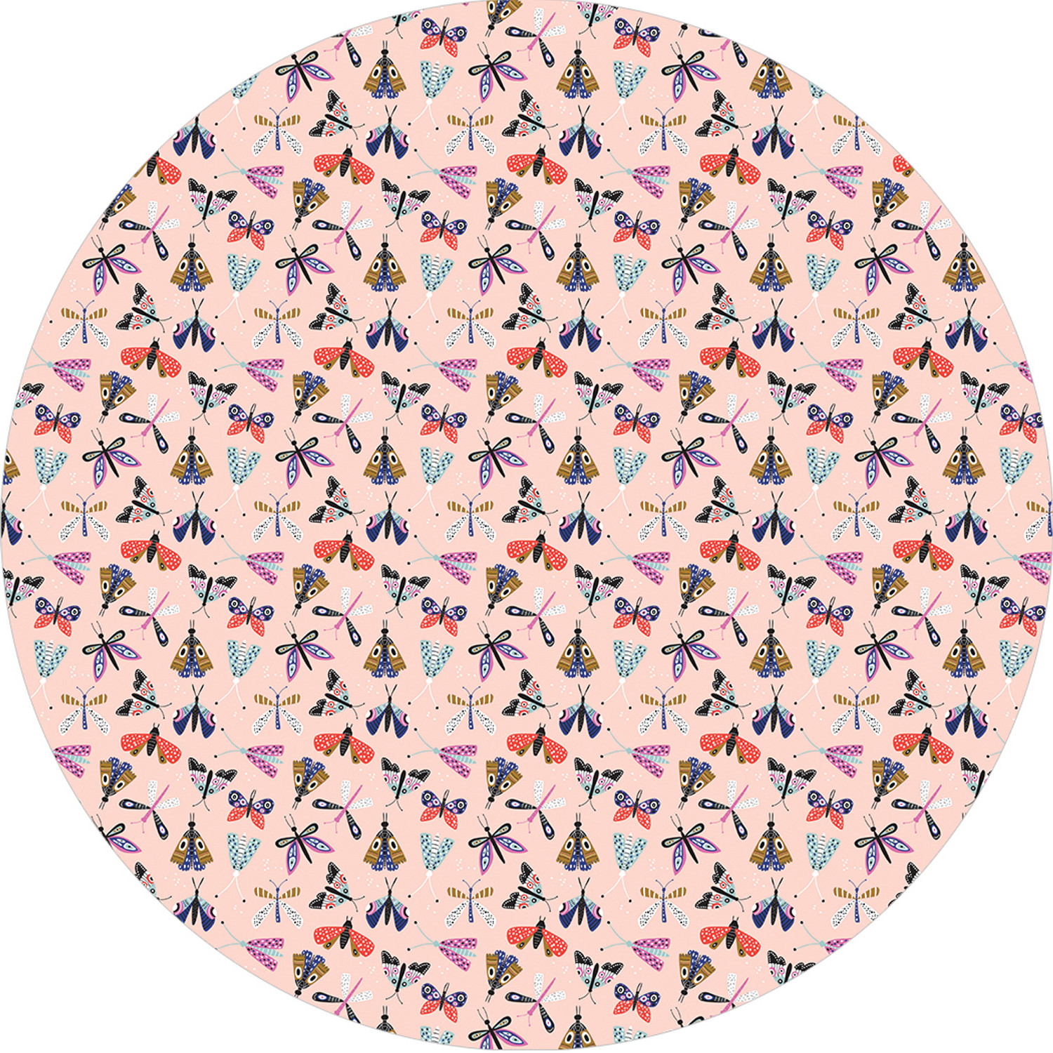 Парео женское JoyArty Насекомые розовое, 150x150 см