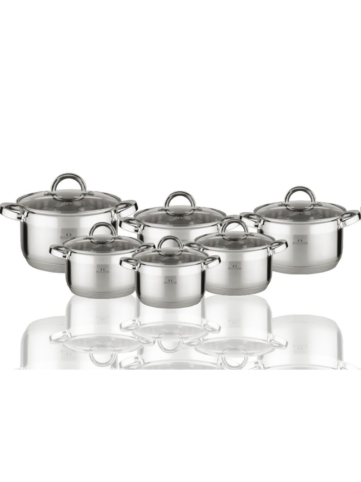 

Набор посуды из нержавеющей стали Bella Cucina, 6 предметов, 2032-BC, Серебристый