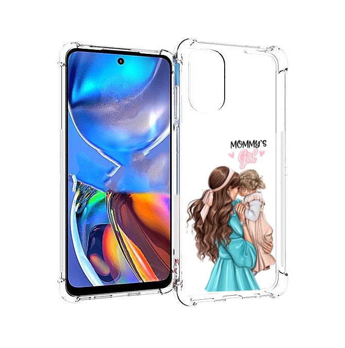 

Чехол MyPads Мама-девочки женский для Motorola Moto E32, Прозрачный, Tocco