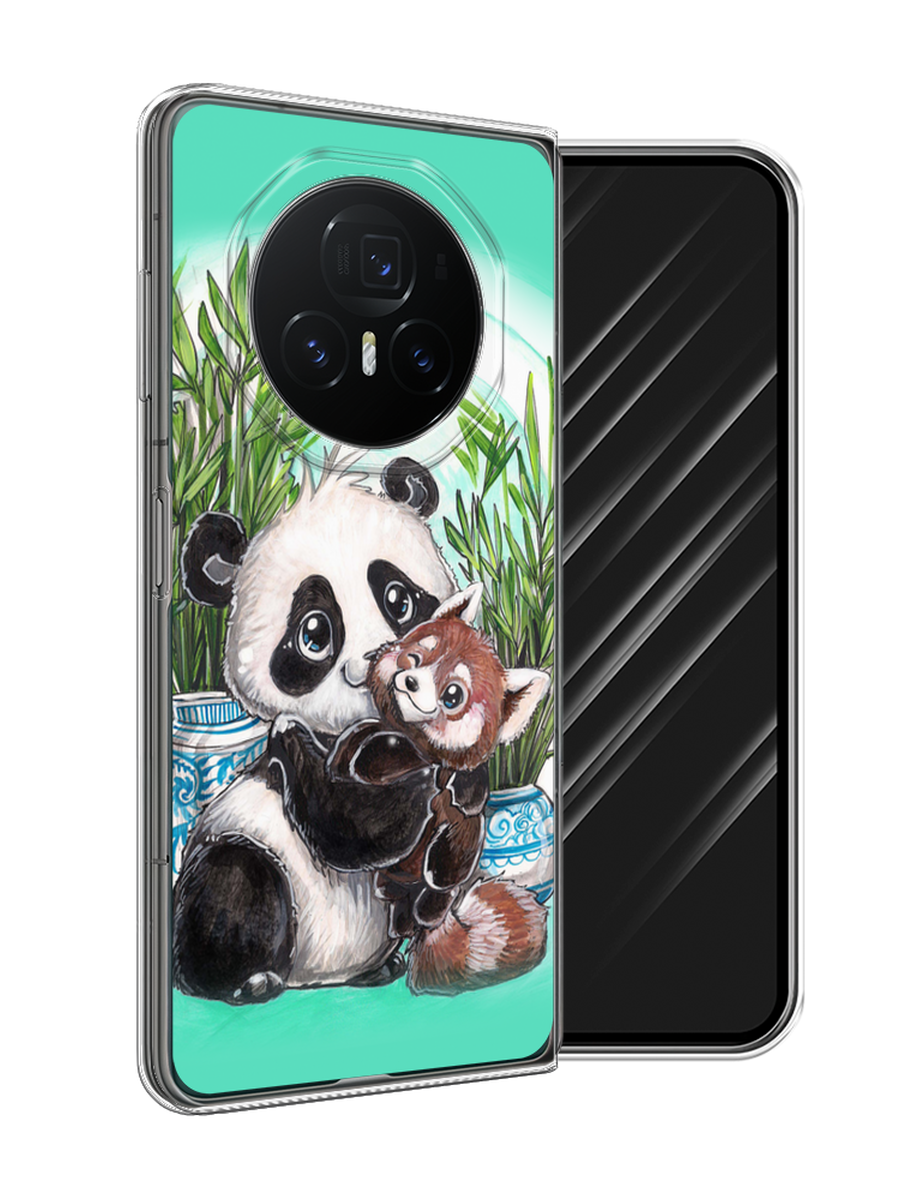 

Чехол Awog на Honor Magic V3 "Друзья зверята", Бирюзовый;белый;черный, 6125050-1