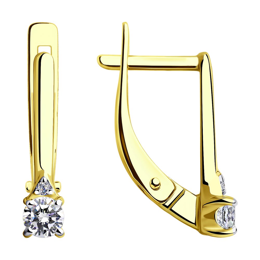 

Серьги из желтого золота SOKOLOV 028595-2, фианит, 028595-2