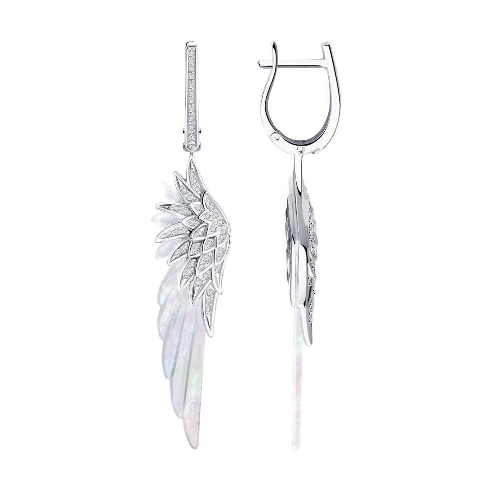 

Серьги из белого золота SOKOLOV 1021990-3, бриллиант\перламутр, 1021990-3