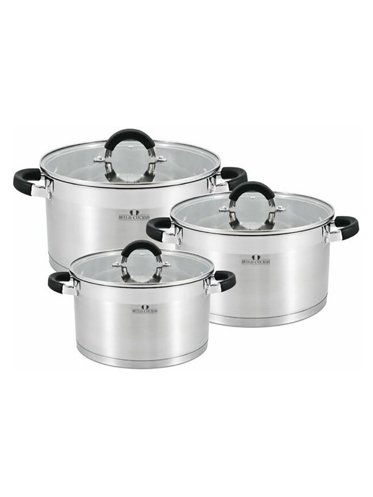 Набор посуды из нержавеющей стали Bella Cucina, 3 предмета, 2104-BC