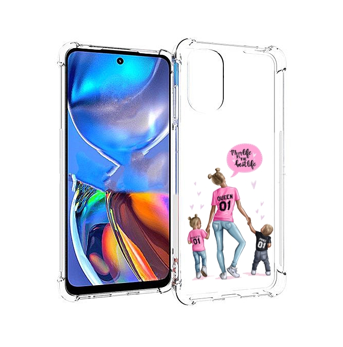 

Чехол MyPads Мама-королева женский для Motorola Moto E32, Прозрачный, Tocco
