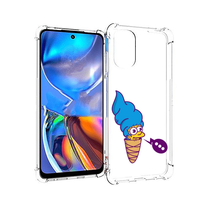 

Чехол MyPads Мардж-рожок для Motorola Moto E32, Прозрачный, Tocco