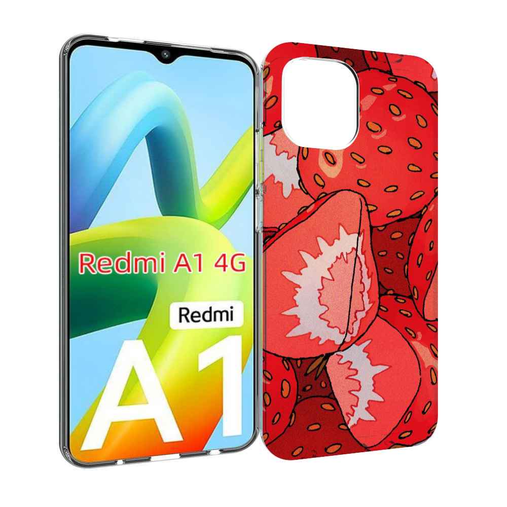 

Чехол Mypads Рисованная-Клубника Для Xiaomi Redmi A1, Прозрачный, Tocco