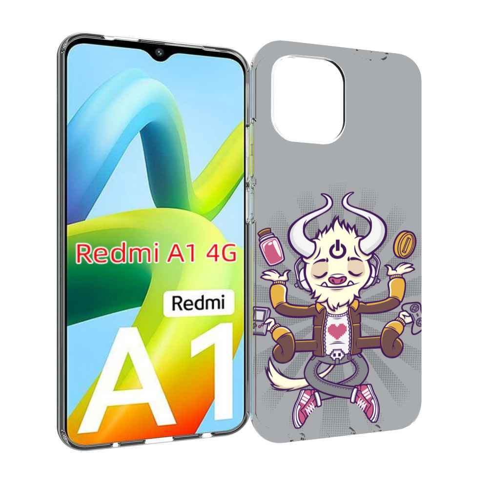 

Чехол Mypads Рогатый Любитель Поиграть Для Xiaomi Redmi A1, Прозрачный, Tocco