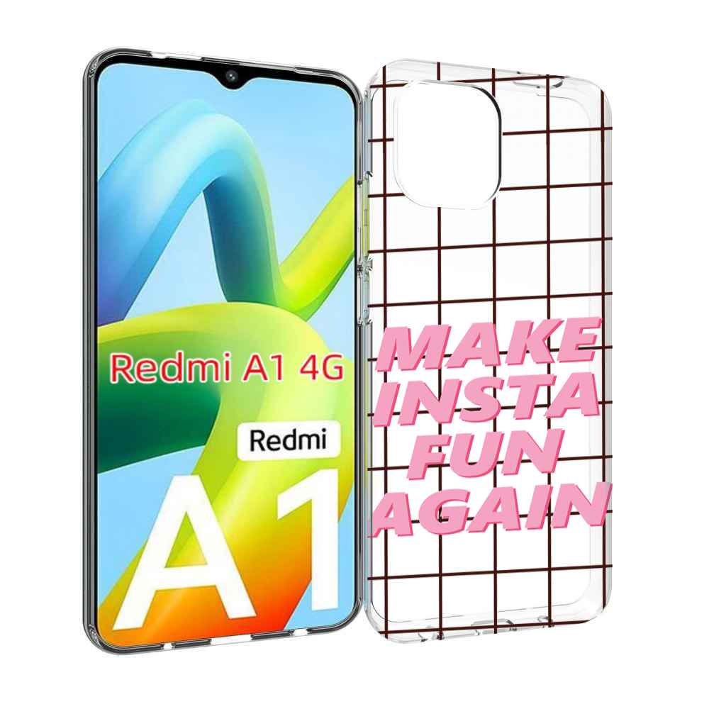 

Чехол Mypads Розовая-Надпись Для Xiaomi Redmi A1, Прозрачный, Tocco