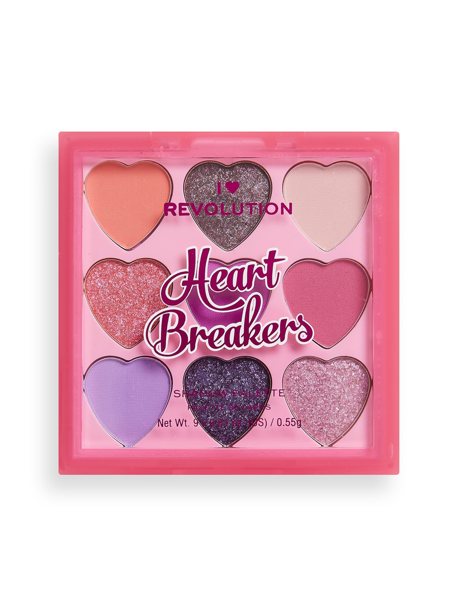 Палетка теней для век I HEART REVOLUTION Heart Breakers Flamboyant, 9 цветов, 4,95 г клюф и алли та ещё парочка