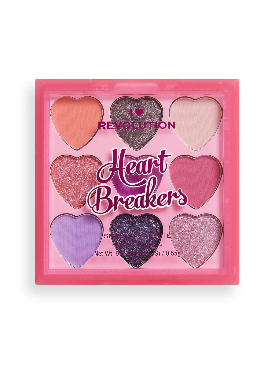 Палетка теней для век I HEART REVOLUTION Heart Breakers Flamboyant, 9 цветов, 4,95 г твое имя