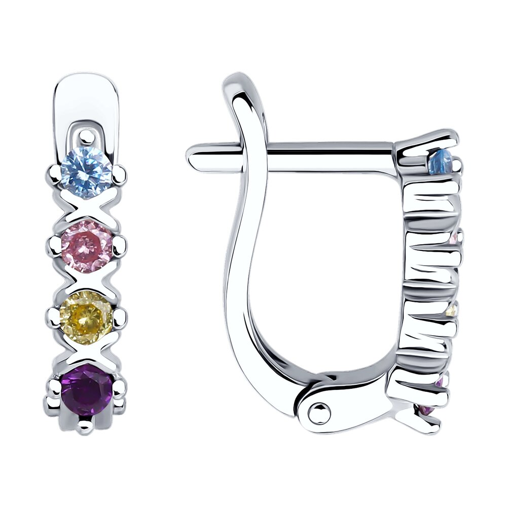 

Серьги из серебра Diamant 94-120-02172-1, фианит, 94-120-02172-1