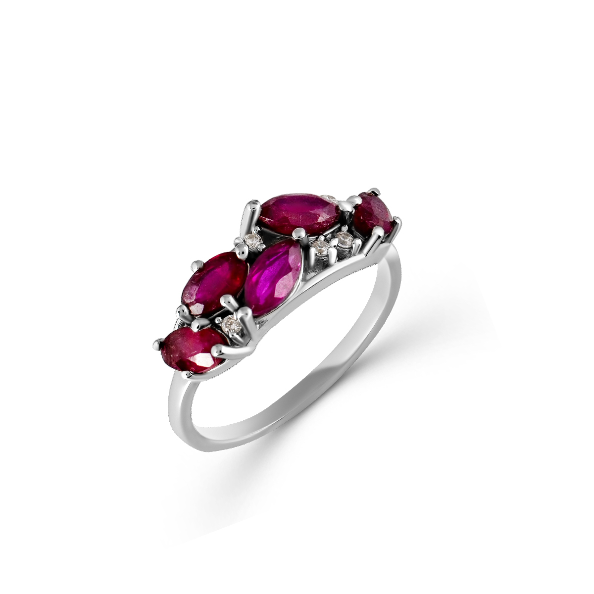 

Кольцо из серебра Balex Jewellery 1410931838, фианит; рубин, 1410931838