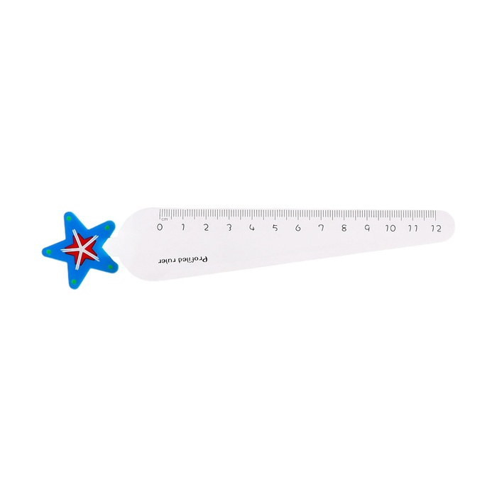 

Линейка Звезда, пластиковая 12 см синяя, Синий, LI12p