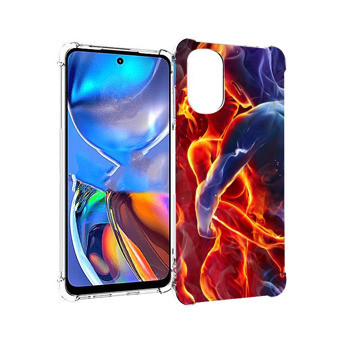 

Чехол MyPads Огонь-вода для Motorola Moto E32, Прозрачный, Tocco