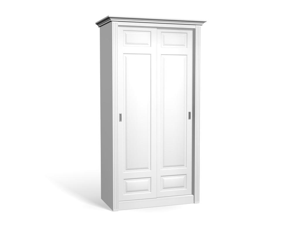 

Шкаф-купе Классика-20 МДФ для одежды двухдверный 110x200x40 Мегамебель, Белый, Классика-20