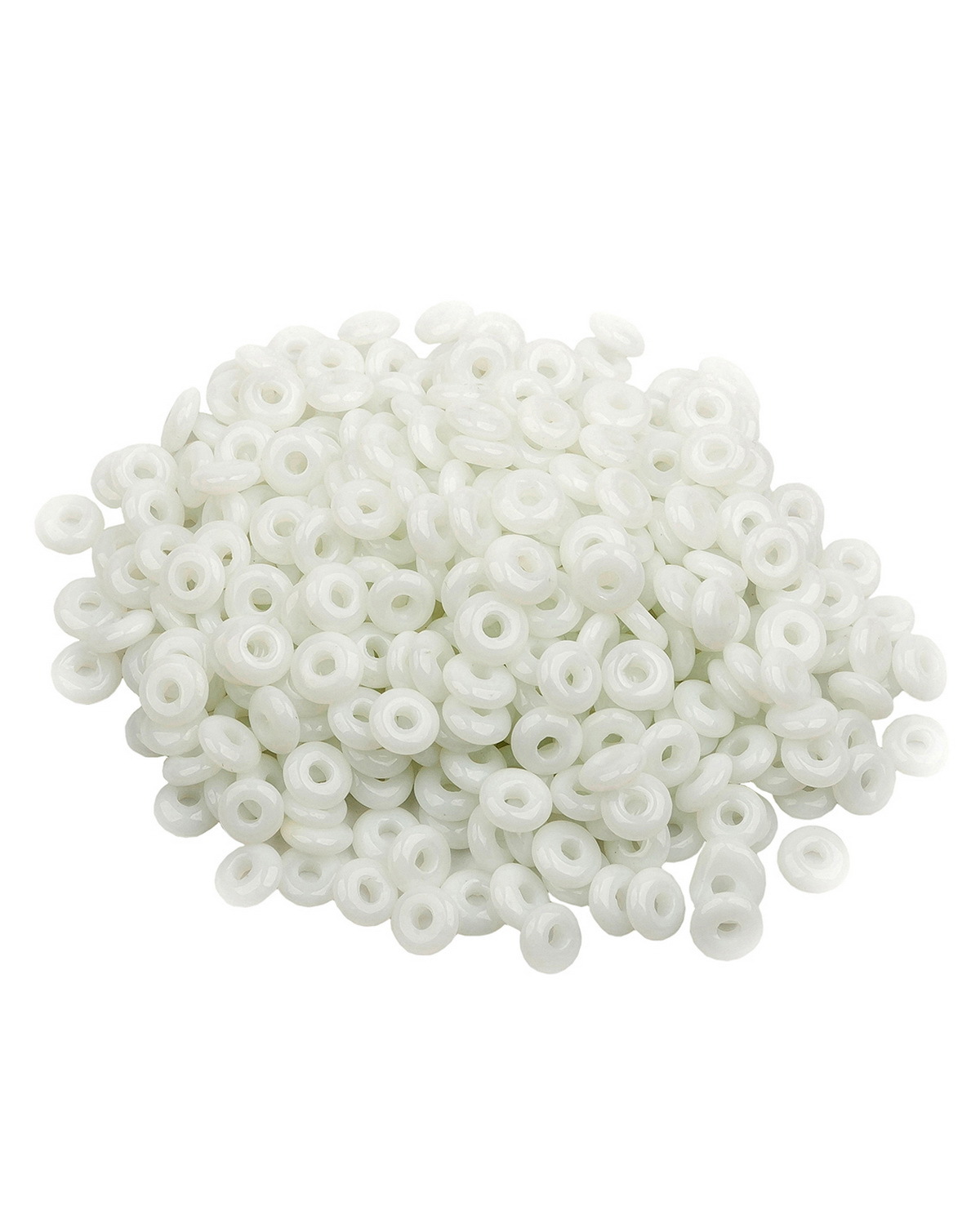 

Бусины непрозрачные, размер бусин 5х1,5 мм, цвет белый, 360 штук, Stone Beads
