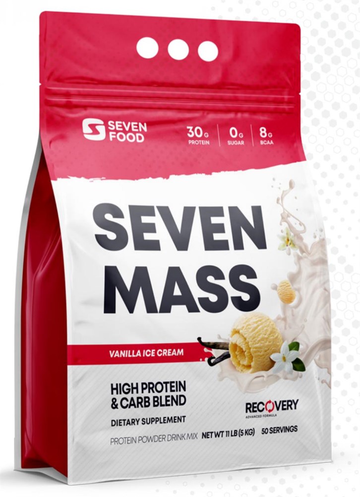 Гейнер SEVEN FOOD Seven Mass, 1000 г, шоколадный пирог