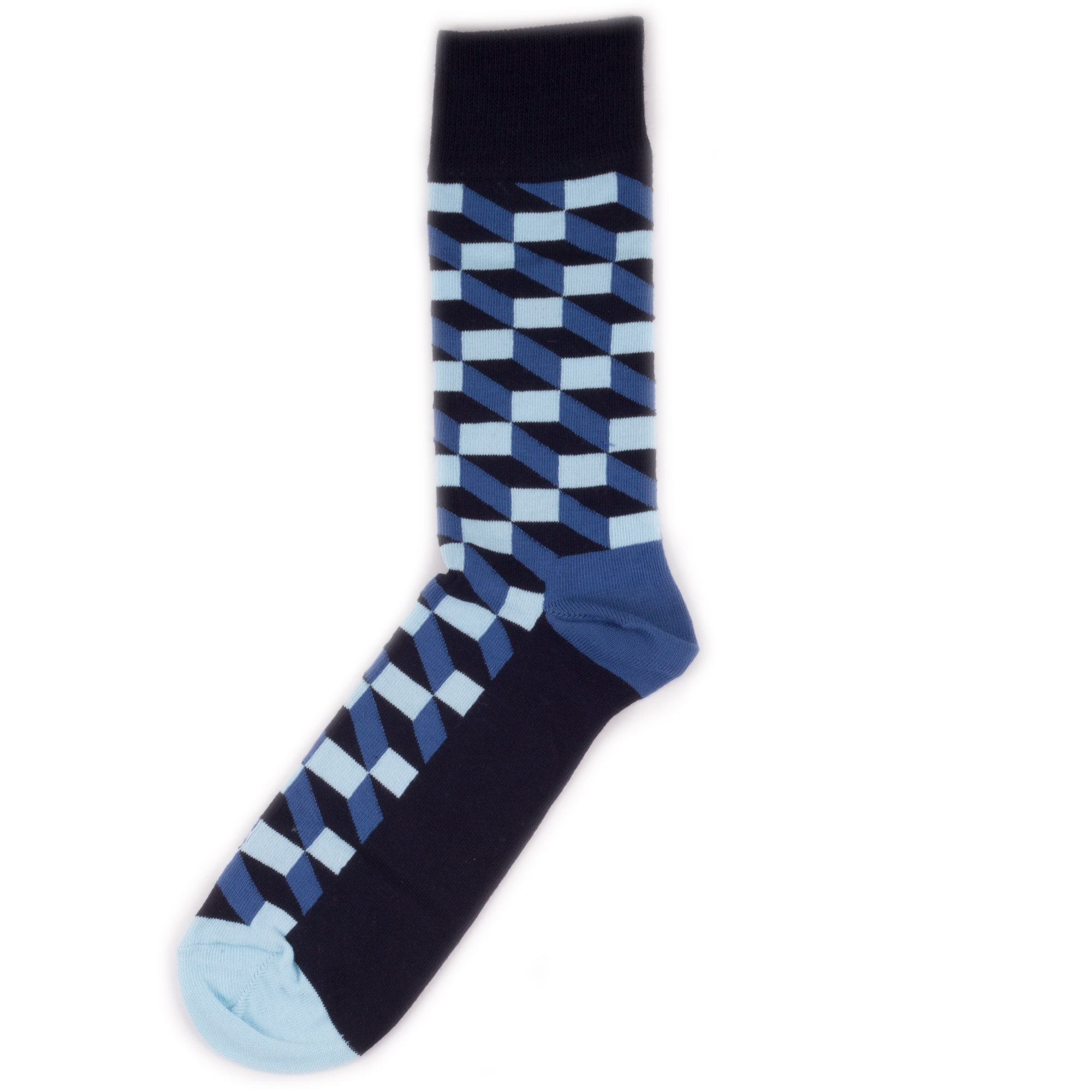 фото Носки унисекс happy socks filled optic синие 41-46