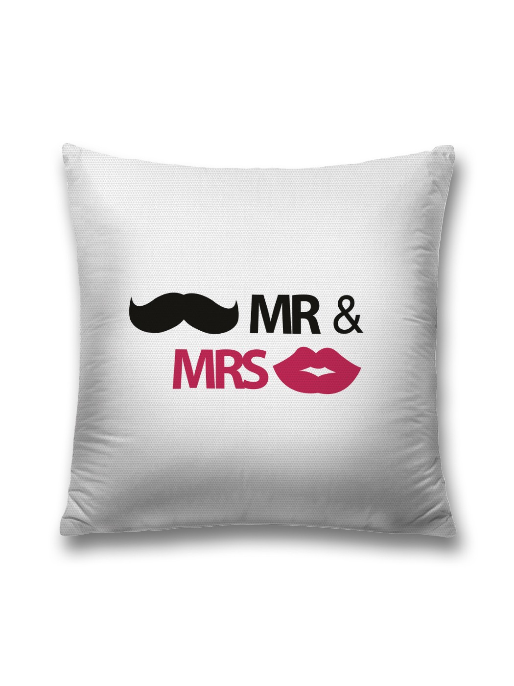 

Наволочка декоративная JoyArty "Мистер и миссис" на молнии, 45x45 см, Белый